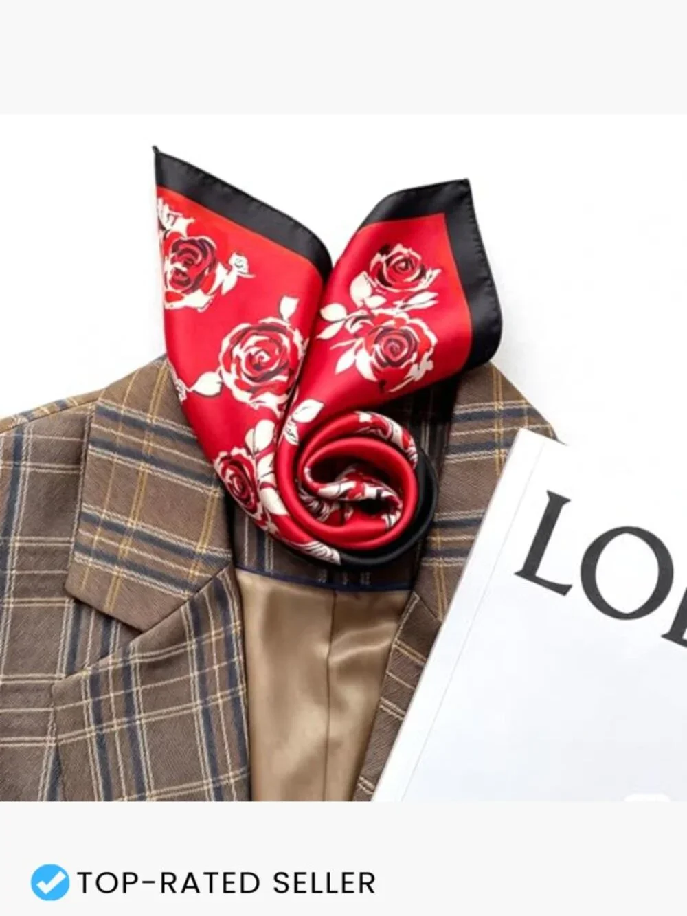 Silk Feel Square Head Scarf 27.5 Inch Versatile Hair Neck Scarf Bandana Wrap